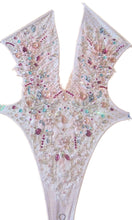 Load image into Gallery viewer, (Work in Progress) silver iridescent onepiece swimsuit *SOLD
