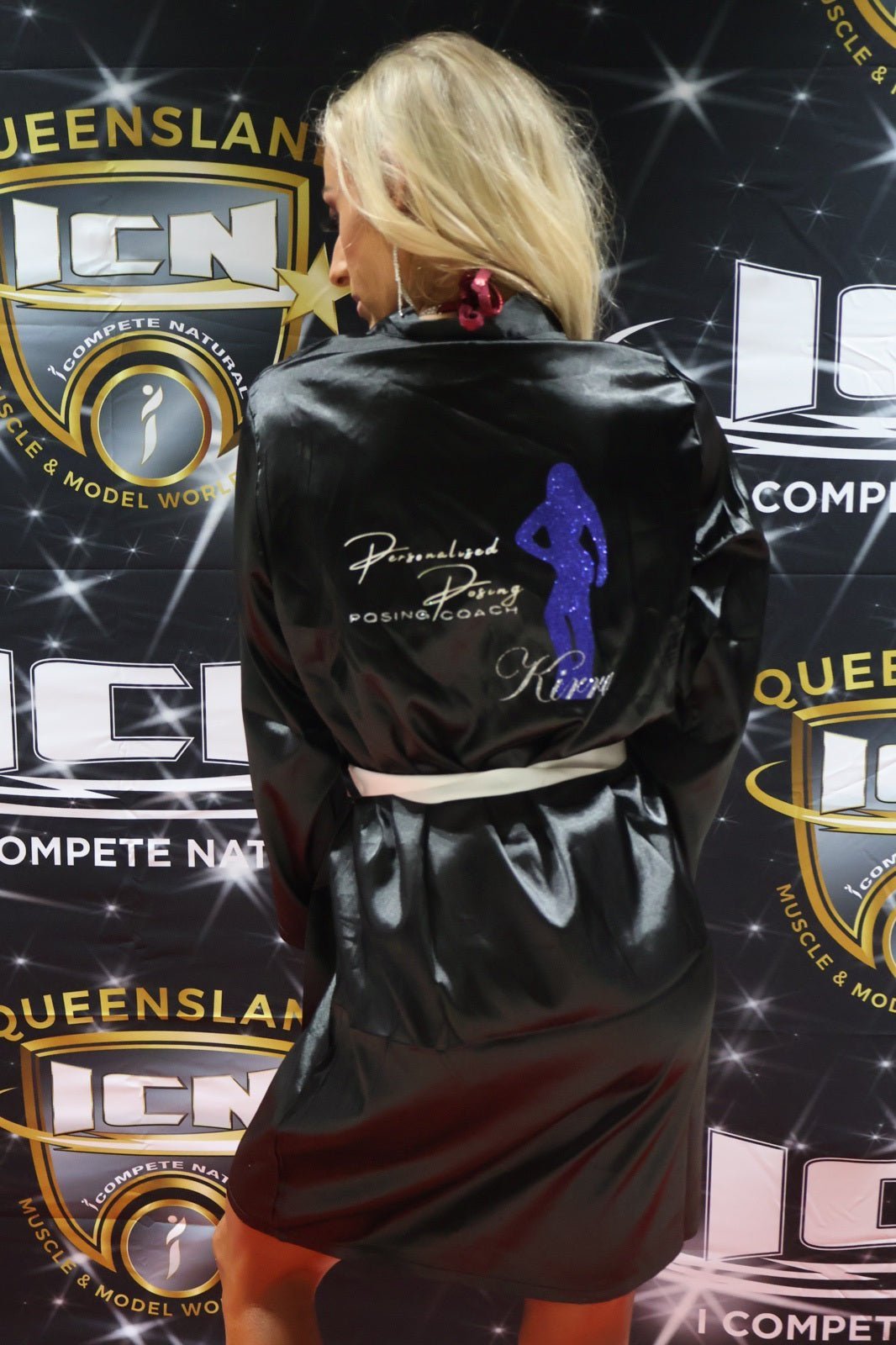 Black custom Team Competition Robe for Personalised Posing - KoKo AustraliaBlack custom Team Competition Robe for Personalised PosingrobeKoKo Australia