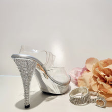 Load image into Gallery viewer, Pleaser Fabulicious elegant-408 silver heels
