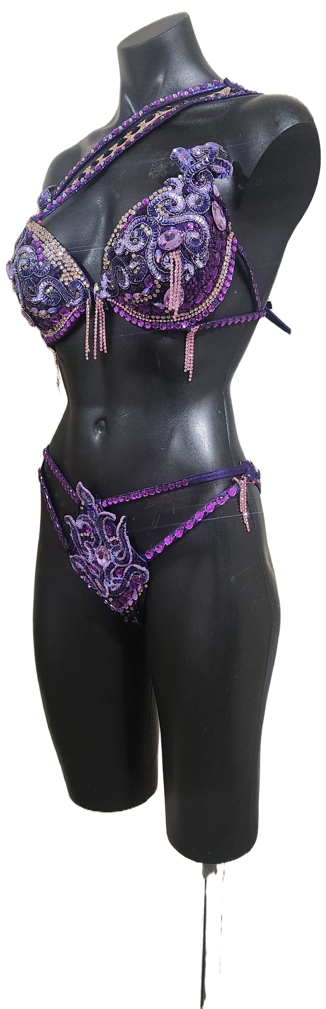 Purple Crystal FMG Bikini Competition Suit