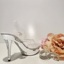 Load image into Gallery viewer, Pleaser Fabulicious grace408 silver heels
