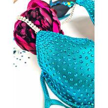 Load image into Gallery viewer, Teal underwire bikini
